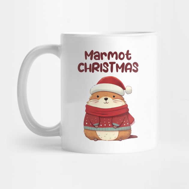 Marmot Christmas Funny Marmot by Takeda_Art